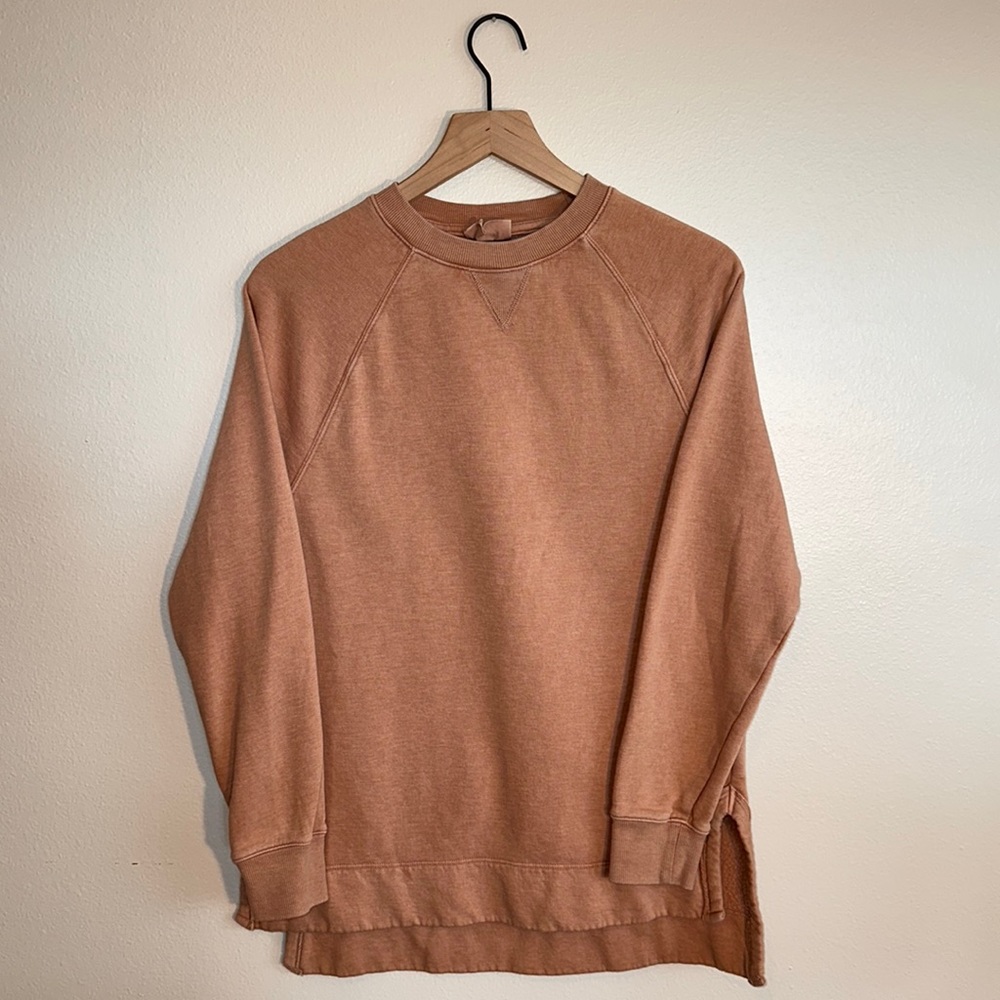Universal Thread Tunic Sweatshirt. Light Pink/Light Mauve. Small.